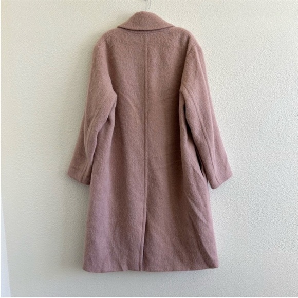 Vince Texture Wool Alpaca Long Coat Mauve Orchid Pink - Picture 4 of 10